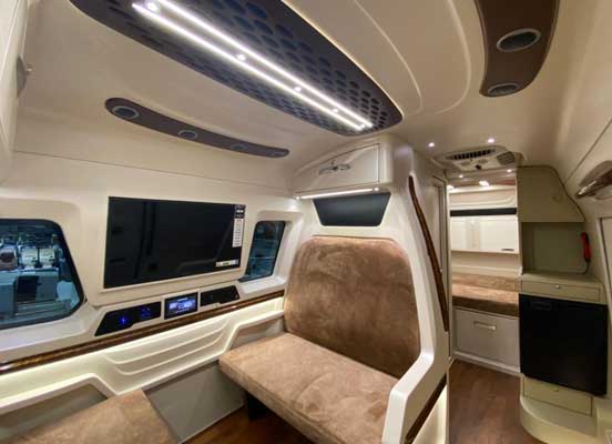 8 seater premium caravan modifications and builders in delhi