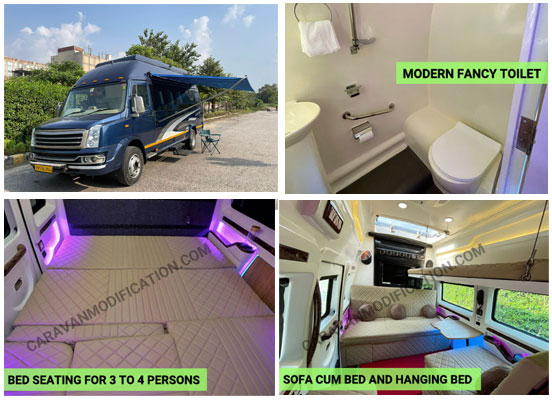 5 seater force caravan modifications in delhi