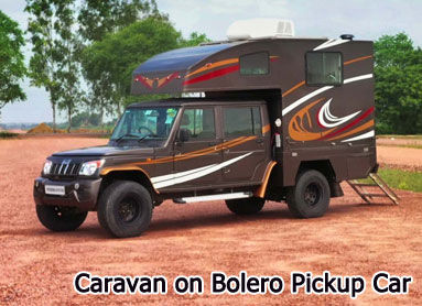 caravan modification on mahindra bolero car