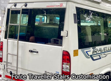 force traveller stairs customisation in delhi