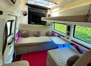 force traveller vanity van modification company in delhi